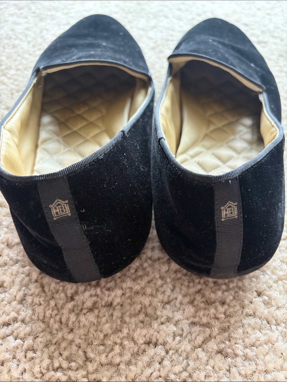 Birdies Black Velvet Slip-On Loafers - Picture 4 of 4